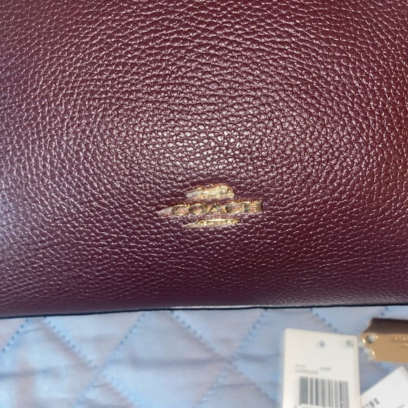 Coach Brown Leather Tote Bag with Gold Chain Handles - Picture 9 of 9